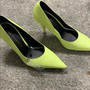 Neon green Zara pumps never worn size 37